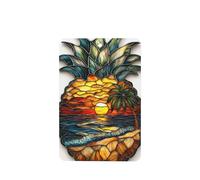 Ambientadores de coche con forma de piña, diseño de playa tropical, 4 unidades, tarjetas perfumadas colgantes, tarjetas perfumadas para coche, tabletas de aromaterapia