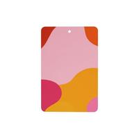 Ambientadores de coche con formas abstractas grandes, color rosa, naranja, rojo, 4 unidades, tarjetas perfumadas colgantes, tarjetas perfumadas para coche, tabletas de aromaterapia