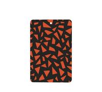 Ambientadores de coche con formas angulares fragmentadas en forma geométrica naranja, 4 tarjetas perfumadas colgantes, tarjetas perfumadas para coche, tabletas de aromaterapia