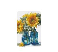 Ambientadores de coche con girasoles en jarrones de cristal, 4 unidades, tarjetas perfumadas colgantes, tarjetas perfumadas para coche, tabletas de aromaterapia