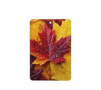 Ambientadores de coche con hojas de otoño con gotas de agua, 4 tarjetas perfumadas colgantes, tarjetas perfumadas para coche, tabletas de aromaterapia