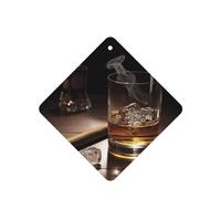 Ambientadores de coche con imagen de whisky y cigarrillos, 4 piezas, divertidos ambientadores colgantes para coche, lindos y duraderos con aroma de espejo, adornos de decoración para regalo