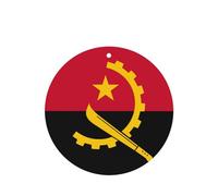 Ambientadores de coche con la bandera de Angola, juego de 4 tarjetas colgantes con aroma a lavanda de larga duración para el interior del vehículo, decoración de fragancia impresa de doble cara para