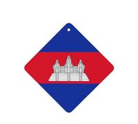 Ambientadores de coche con la bandera de Camboya, juego de 4 piezas, para coches y hogar, fragancia de lavanda de larga duración