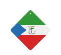 Ambientadores de coche con la bandera de Guinea Ecuatorial, juego de 4 piezas, para coches y hogar, fragancia de lavanda de larga duración