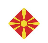 Ambientadores de coche con la bandera de Macedonia del Norte - 6 piezas, cartulina perfumada decoración para coches, dormitorios, armarios