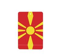 Ambientadores de coche con la bandera de Macedonia del Norte - 6 piezas, cartulina perfumada decoración para coches, dormitorios, armarios