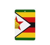 Ambientadores de coche con la bandera de Zimbabue, 4 unidades, tarjetas perfumadas colgantes, tarjetas perfumadas para tabletas de aromaterapia de coche