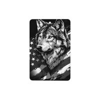 Ambientadores de coche con la bandera estadounidense de lobo, 4 unidades, tarjetas perfumadas colgantes, tarjetas perfumadas para coche, tabletas de aromaterapia