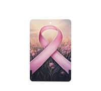 Ambientadores de coche con lazo rosa de esperanza para el cáncer de mama, 4 unidades, tarjetas perfumadas colgantes, tarjetas perfumadas para tabletas de aromaterapia de coche