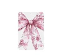 Ambientadores de coche con motivos florales de lazo rosa y blanco, 4 unidades, tarjetas perfumadas colgantes, tarjetas perfumadas para coche, tabletas de aromaterapia