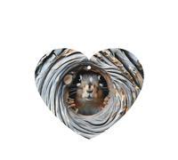 Ambientadores de coche con patrón de ardilla, 4 unidades, en forma de corazón, para colgar, aromaterapia, ambientadores perfumados para dormitorio y baño