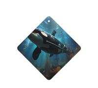 Ambientadores de coche con patrón de ballenas asesinas, 6 unidades, cuadrados, para colgar, aromaterapia, ambientadores perfumados para dormitorio y baño