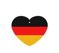 Ambientadores de coche con patrón de bandera de Alemania, 4 unidades, pastillas de aromaterapia colgantes en forma de corazón, ambientadores perfumados para dormitorio y baño