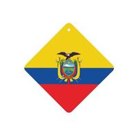 Ambientadores de coche con patrón de bandera de Ecuador, 4 unidades, tabletas cuadradas de aromaterapia para colgar, ambientadores perfumados para dormitorio y baño
