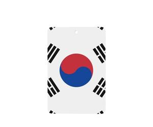 Ambientadores de coche con patrón de bandera de la República de Corea, 4 unidades, rectangulares colgantes, tabletas de aromaterapia, ambientadores perfumados para dormitorio y baño