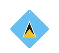 Ambientadores de coche con patrón de bandera de Santa Lucía, 6 unidades, tabletas cuadradas de aromaterapia, ambientadores perfumados para dormitorio y baño