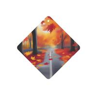 Ambientadores de coche con patrón de camino de bosque, 4 unidades, cuadrados, para colgar, tabletas de aromaterapia, ambientadores perfumados para dormitorio y baño