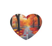 Ambientadores de coche con patrón de camino de bosque, 6 unidades, pastillas de aromaterapia colgantes en forma de corazón, ambientadores perfumados para dormitorio y baño