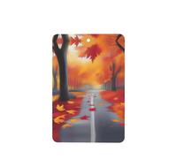 Ambientadores de coche con patrón de camino de bosque, 6 unidades, rectangulares colgantes, tabletas de aromaterapia, ambientadores perfumados para dormitorio y baño