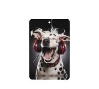 Ambientadores de coche con patrón de canto de perro manchado, 4 unidades, tabletas rectangulares de aromaterapia colgantes, ambientadores perfumados para dormitorio y baño