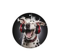 Ambientadores de coche con patrón de canto de perro manchado, 6 unidades, forma redonda, tabletas de aromaterapia, ambientadores perfumados para dormitorio y baño