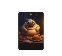 Ambientadores de coche con patrón de cena de perro manchado, 4 unidades, tabletas rectangulares de aromaterapia colgantes, ambientadores perfumados para dormitorio y baño