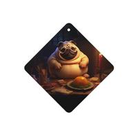 Ambientadores de coche con patrón de cena de perro manchado, 6 unidades, tabletas cuadradas de aromaterapia, ambientadores perfumados para dormitorio y baño