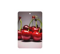 Ambientadores de coche con patrón de cerezas chilenas, 4 unidades, rectangulares colgantes, tabletas de aromaterapia, ambientadores perfumados para dormitorio y baño