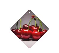 Ambientadores de coche con patrón de cerezas chilenas, 6 unidades, tabletas cuadradas de aromaterapia, ambientadores perfumados para dormitorio y baño
