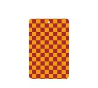 Ambientadores de coche con patrón de cuadros rojos y naranjas, 4 unidades, tarjetas perfumadas colgantes, tarjetas perfumadas para tabletas de aromaterapia de coche