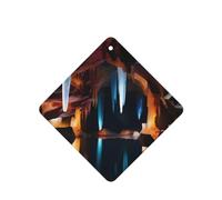 Ambientadores de coche con patrón de cueva subterránea, 4 unidades, tabletas cuadradas de aromaterapia, ambientadores perfumados para dormitorio y baño