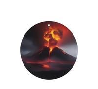 Ambientadores de coche con patrón de erupción de volcán, 4 unidades, forma redonda, para colgar, tabletas de aromaterapia, ambientadores perfumados para dormitorio y baño