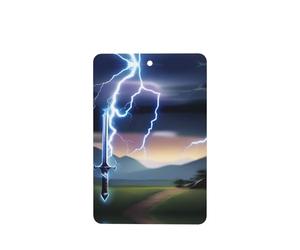 Ambientadores de coche con patrón de espada y relámpago, 6 unidades, rectangulares colgantes, tabletas de aromaterapia, ambientadores perfumados para dormitorio y baño