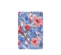 Ambientadores de coche con patrón de flores tropicales, color azul y rosa, 4 unidades, tarjetas perfumadas colgantes, tarjetas perfumadas para coche, tabletas de aromaterapia