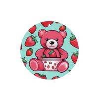 Ambientadores de coche con patrón de fresa dulce, 4 unidades, forma redonda, para colgar, tabletas de aromaterapia, ambientadores perfumados para dormitorio y baño