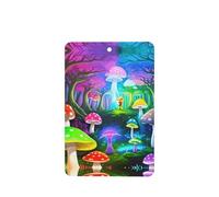 Ambientadores de coche con patrón de hongos de bosque, 4 unidades, rectangulares colgantes, tabletas de aromaterapia, ambientadores perfumados para dormitorio y baño