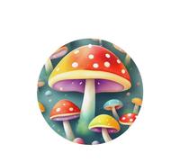 Ambientadores de coche con patrón de hongos de colores lindos 4 piezas de forma redonda colgantes de aromaterapia pastillas aromáticas ambientadores para dormitorio y baño