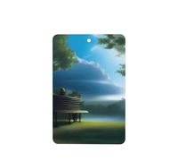 Ambientadores de coche con patrón de humo y lluvia azul cielo, 4 unidades, tabletas rectangulares de aromaterapia, ambientadores perfumados para dormitorio y baño