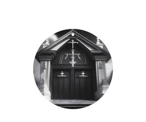 Ambientadores de coche con patrón de iglesia majestuosa, 4 unidades, forma redonda, para colgar, tabletas de aromaterapia, ambientadores perfumados para dormitorio y baño