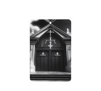 Ambientadores de coche con patrón de iglesia majestuosa, 4 unidades, rectangulares colgantes, tabletas de aromaterapia, ambientadores perfumados para dormitorio y baño