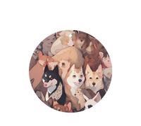 Ambientadores de coche con patrón de imágenes de perro, 4 unidades, forma redonda, para colgar, tabletas de aromaterapia, ambientadores perfumados para dormitorio y baño