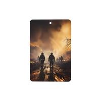 Ambientadores de coche con patrón de incendios de bomberos, 6 unidades, rectangulares colgantes, tabletas de aromaterapia, ambientadores perfumados para dormitorio y baño