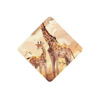 Ambientadores de coche con patrón de jirafa madre e hijo, 4 unidades, tabletas cuadradas de aromaterapia, ambientadores perfumados para dormitorio y baño