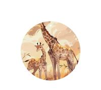 Ambientadores de coche con patrón de jirafa madre e hijo, 6 unidades, forma redonda, para colgar, tabletas de aromaterapia, ambientadores perfumados para dormitorio y baño