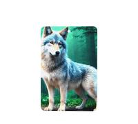 Ambientadores de coche con patrón de lobo, 4 unidades, rectangulares colgantes, tabletas de aromaterapia, ambientadores perfumados para dormitorio y baño