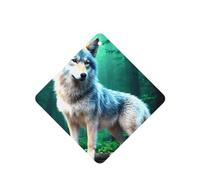 Ambientadores de coche con patrón de lobo, 4 unidades, tabletas cuadradas de aromaterapia, ambientadores perfumados para dormitorio y baño