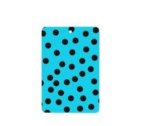 Ambientadores de coche con patrón de lunares, color cian y negro, 4 unidades, tarjetas perfumadas para colgar, tarjetas perfumadas para tabletas de aromaterapia de coche, 4 unidades