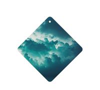 Ambientadores de coche con patrón de nube, 4 unidades, tabletas cuadradas de aromaterapia para colgar, ambientadores perfumados para dormitorio y baño