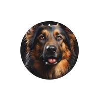 Ambientadores de coche con patrón de pastor alemán, 6 unidades, forma redonda, para colgar, tabletas de aromaterapia, ambientadores perfumados para dormitorio y baño